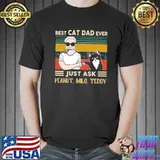 Man with cat best cat dad ever custom cat dad classic shirt