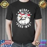 Merry porgmas christmas holiday classic shirt