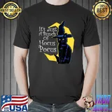 Moon Halloween Black Cat It's Just A Bunch Of Hocus Pocus T-Shirt