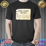 Music literacy matters I like to eat puppies retro vintage classic shirt