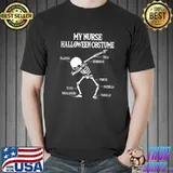 My Nurse Halloween Costume Skeleton Dabbing Humerus Tarsals Crantum T-Shirt