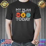 My Plan For Today Motorhome Beer Camping Camper Retro T-Shirt