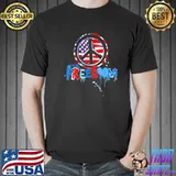 Patriotic peace sign usa flag freedom vote shirt
