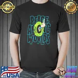 Peace among worlds rick and morty middle finger funny classic shirt
