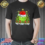 Pickleball Xmas Lights Santa Pickleball Christmas Tree T-Shirt
