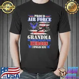 Proud air force grandma u.s flag veteran 4th of july air force veteran shirt