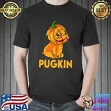 Pugkin Pug Halloween Thanksgiving Costume Pumpkin T-Shirt