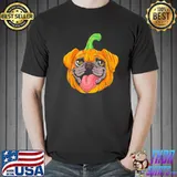Pugkin pug pumpkin halloween thanksgiving dog funny halloween shirt