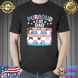 Purroud cat dad name custom cat dad classic shirt