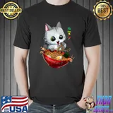 Ramen Cat Neko Anime Kawaii Japanese Merch T-Shirt