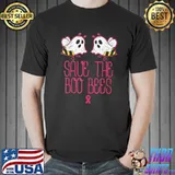 Save the boo bees funny halloween breast cancer awareness shirt
