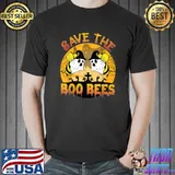 Save The Boo Bees Witch Blood Moon Halloween T-Shirt