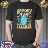 Spooky teacher ghost halloween trending shirt
