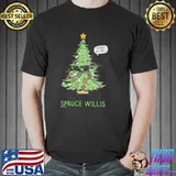 Spruce willis christmas tree yuppee kI yay brice willis shirt