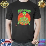 Stay spooky skeleton creepy gothic scary skull trending classic shirt