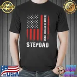 Stepdad the man the myth the legend American flag funny step dad shirt