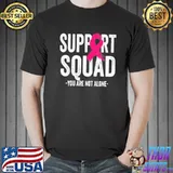 Support squad pink ribbon warrior breast cancer awareness classic shirt