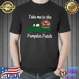Take Me To The Pumpkin Patch Green Truck And Flowers T-Shirt