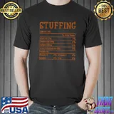 Thanksgiving Christmas Food Facts Stuffing Nutrition T-Shirt