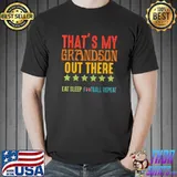 That's My Grandson Out There Eat Sleep Football Repeat Stars Hombre T-Shirt