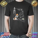 Ukrposhta new postage stamp patron dog with a fishing rod classic shirt