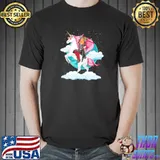 Unicorn witch witch riding unicorn halloween art trending shirt