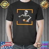 Vintage Halloween Skeleton Pumpkin Spice Latte Syrup Creamer T-Shirt
