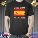 Vintage Spain spaniard flag hispanic heritage month shirt