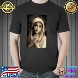 Vintage virgin mary painting classic shirt