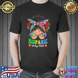 Women National Hispanic Heritage Month Hippie Messy Bun classic Shirt