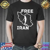 Womens Iran Free Iran Symbol Heart Map Freedom T-Shirt
