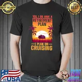 Yes i do have a retirement plan i plant on cruising ship palm tree sunset T-Shirt