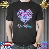 You matter suicide prevention teal purple awareness ribbon shirt