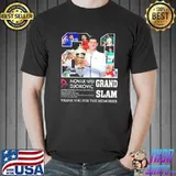 21 grand slam novak djokovic thank you for the memories retro art shirt