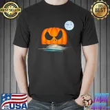Adult pumpkin costume for halloween funny scary men women shirt