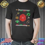 Adventuring knit pattern symbols ugly shirt