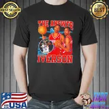 Allen iverson the answer basketball legend signature vintage retro 80s 90s bootleg shirt
