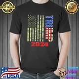 American flag design Trump 2024 trump's rally for supporters shirt