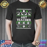Art teacher christmas funny xmas shirt