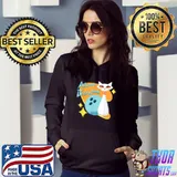 Atomic Cat In Mid Century Modern Bowling T-Shirt Hoodie