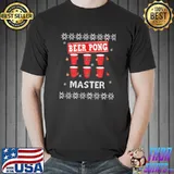 Beer pong ugly christmas shirt