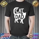 Best cat dad fathers day men kitty daddy papa christmas gift shirt