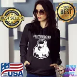 Black white road fu manchu s Hoodie