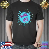 Blue pink blink 182 band shirt