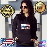 Boeing B-52 Stratofortress Strategic Bomber American Flag T-Shirt Hoodie