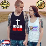 Christian king cross Jesus is king new design s Tank Top