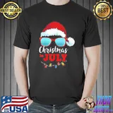 Christmas in july santa hat sunglasses shirt