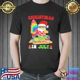 Christmas in july santa tie dye summer surf surfing surfer shirt