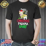 Corgi Tree Light Dog Xmas This Is My Christmas Pajama T-Shirt