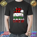 Cousin Crew Santa Red Plaid Hat And Lights Xmas Christmas Pajamas T-Shirt
